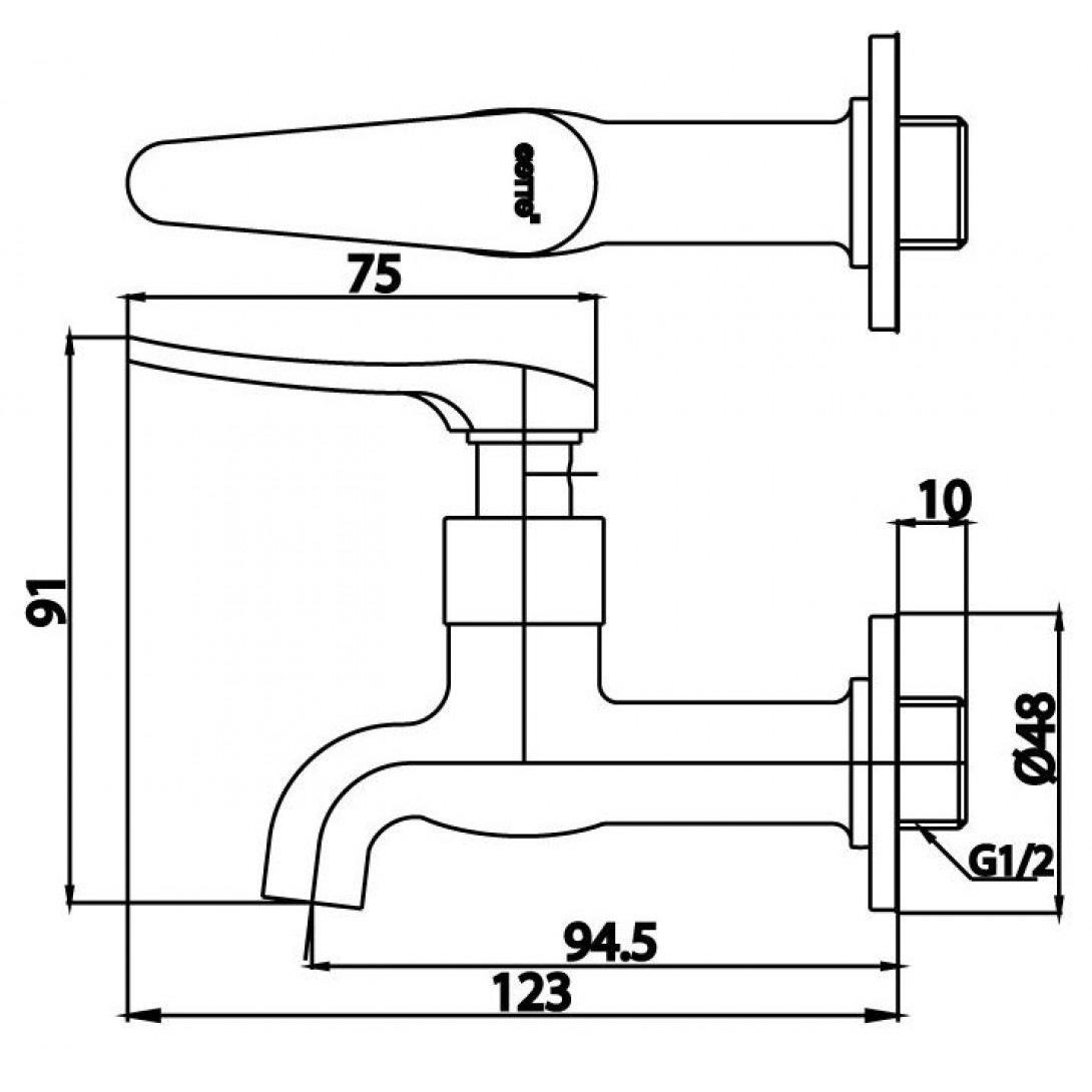 Vòi Lạnh Gắn Tường Cotto CT1252(HM) - Ảnh 3