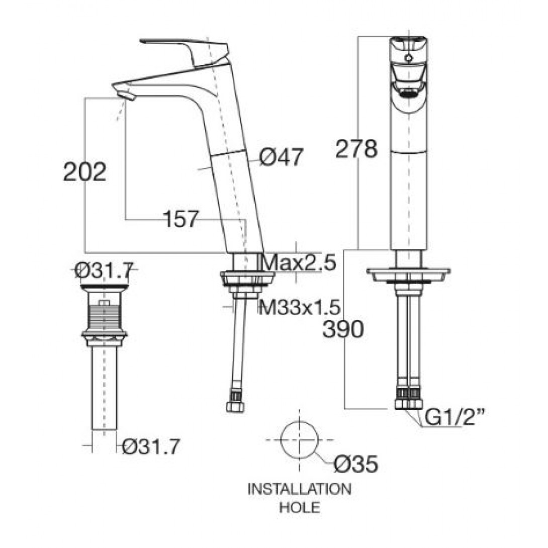 Vòi Lavabo American Standard WF-0303 (WF0303) Nóng Lạnh (TL) - Ảnh 5