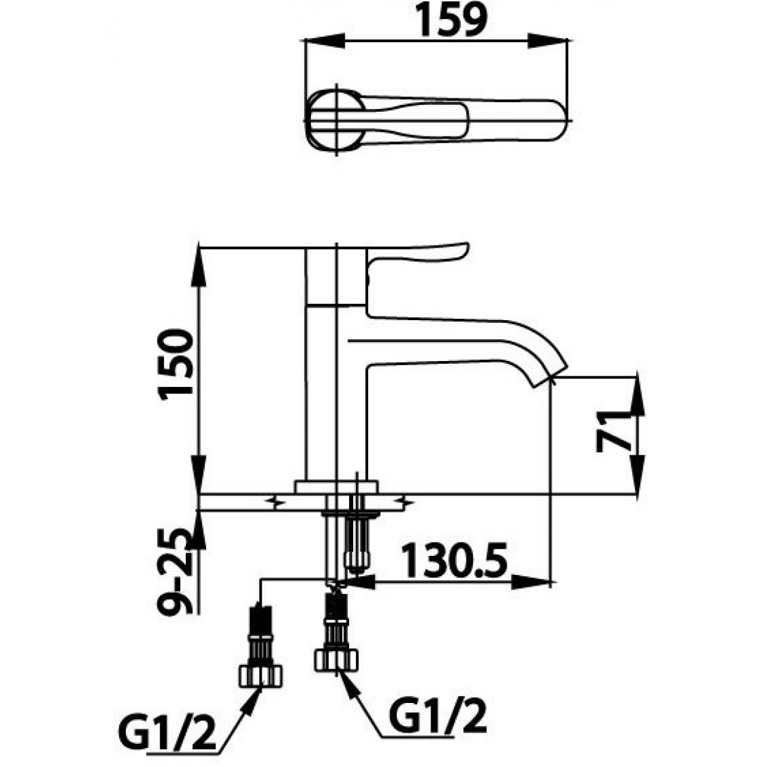 Vòi Lavabo COTTO CT2180A Patchwork Nóng Lạnh - Ảnh 3