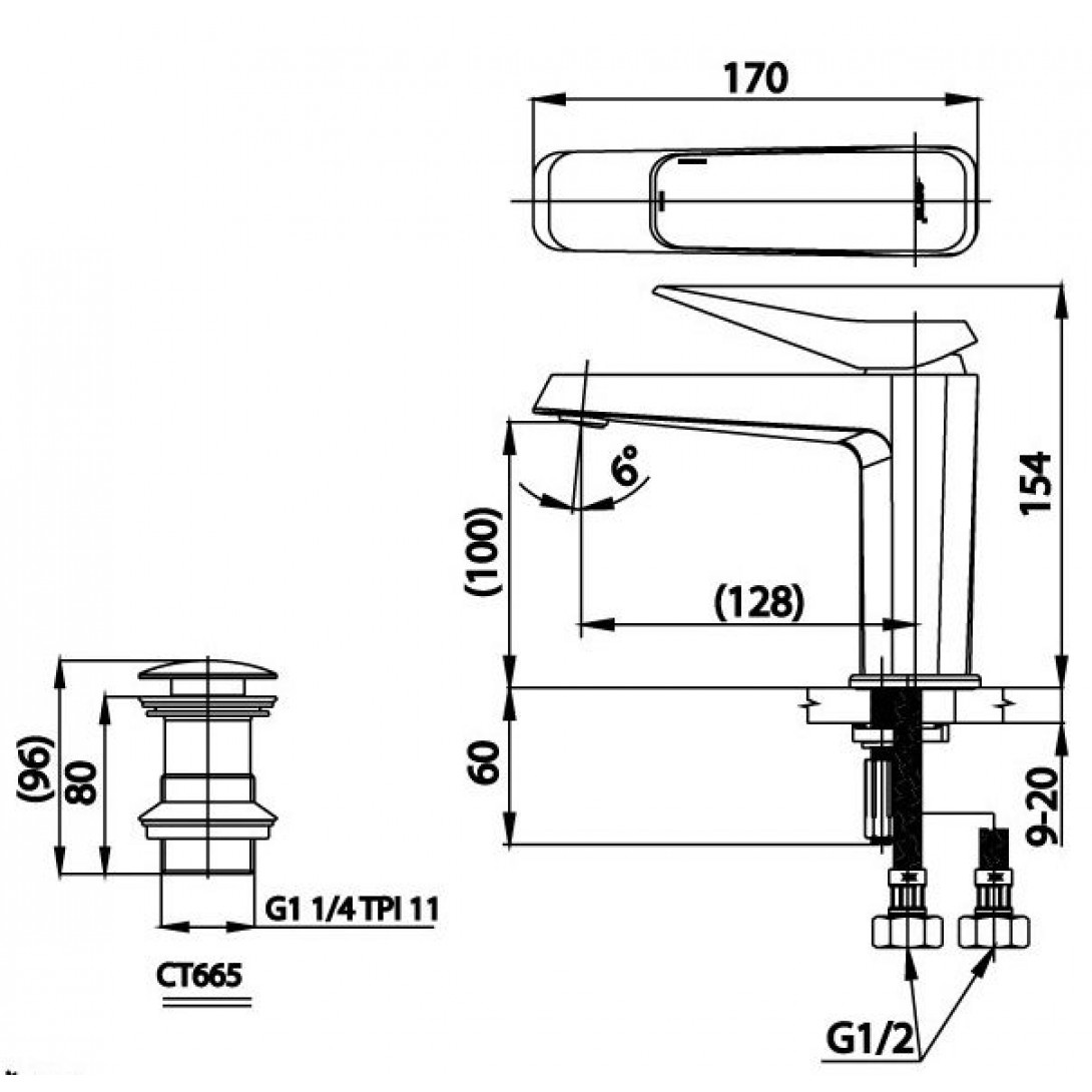 Vòi Lavabo COTTO CT2301A#BN2 X-Posh Nóng Lạnh - Ảnh 3