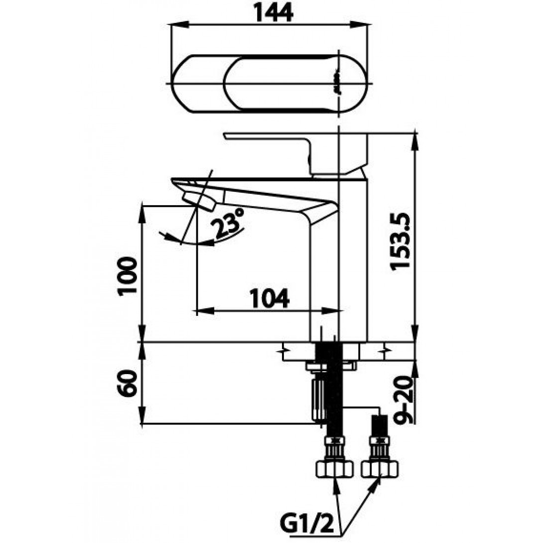 Vòi Lavabo COTTO CT2401AF WALTZ Nóng Lạnh - Ảnh 3
