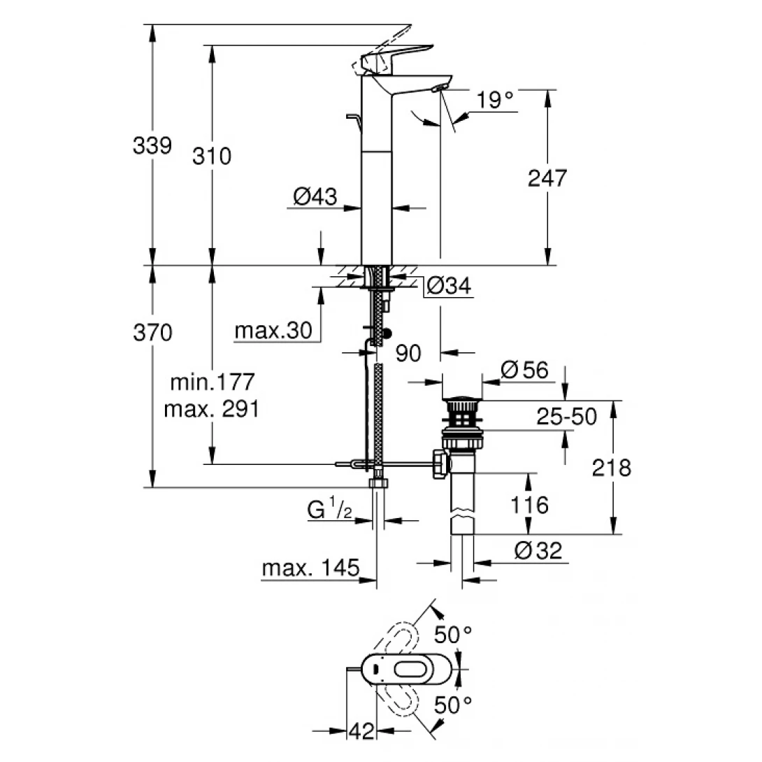 Vòi Chậu Grohe BauLoop XL-Size 32856000 Nóng Lạnh - Ảnh 3