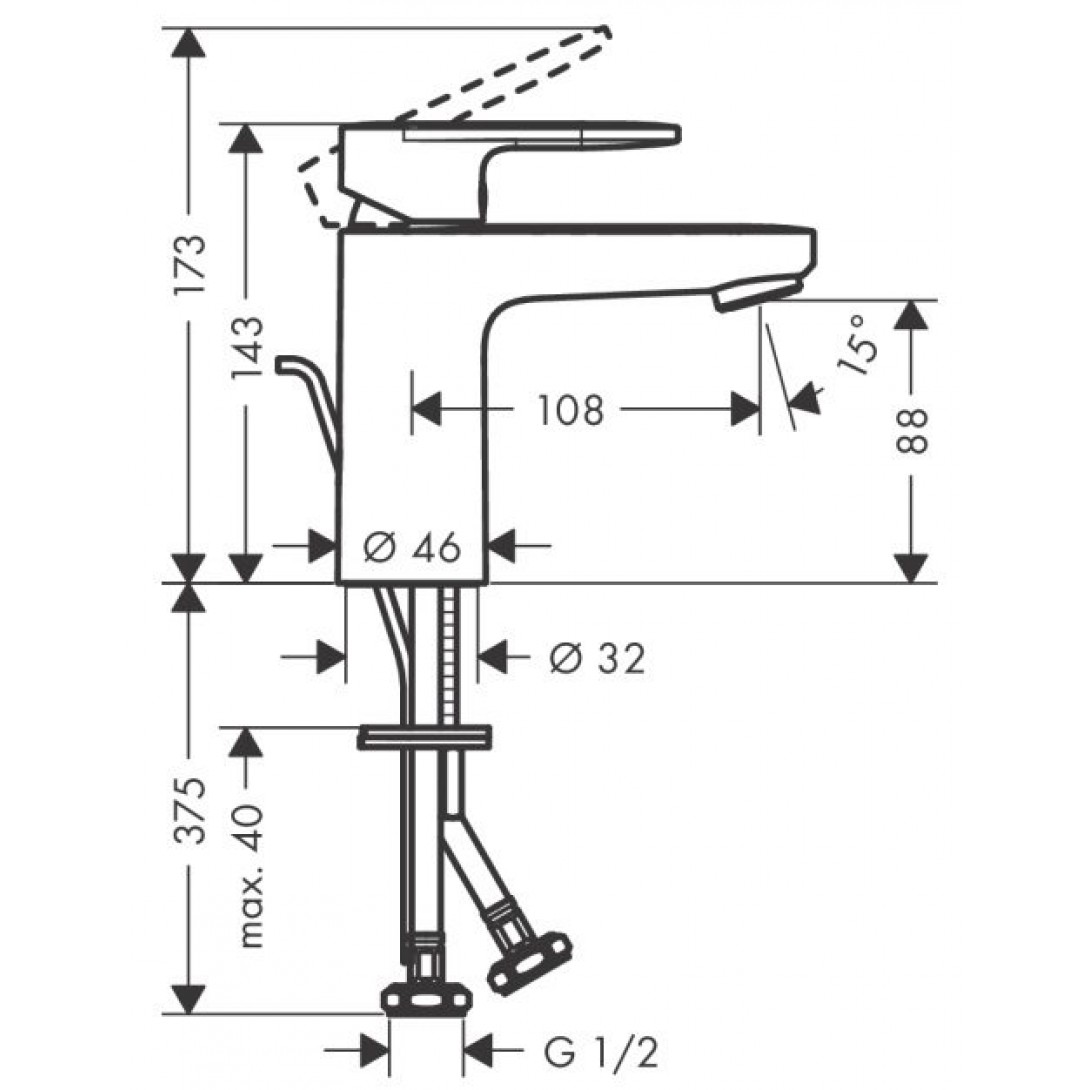 Vòi Lavabo Hansgrohe 71551677 Nóng Lạnh Màu Đen - Ảnh 3