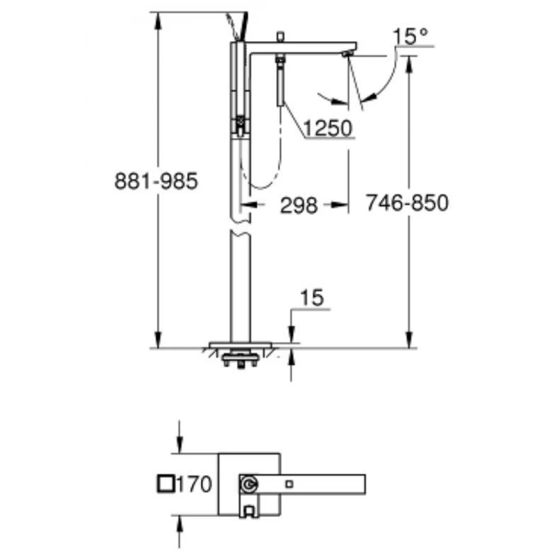 Vòi Bồn Tắm Grohe 23667001 Eurocube Joy OHM Đặt Sàn - Tuấn Đức - Ảnh 3