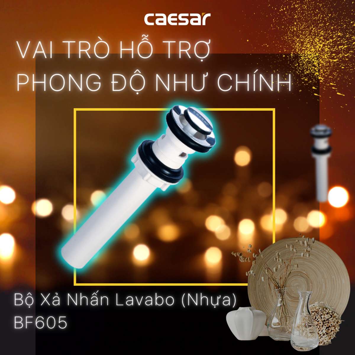 Bộ xả nhấn Caesar BF605 - Ảnh 3