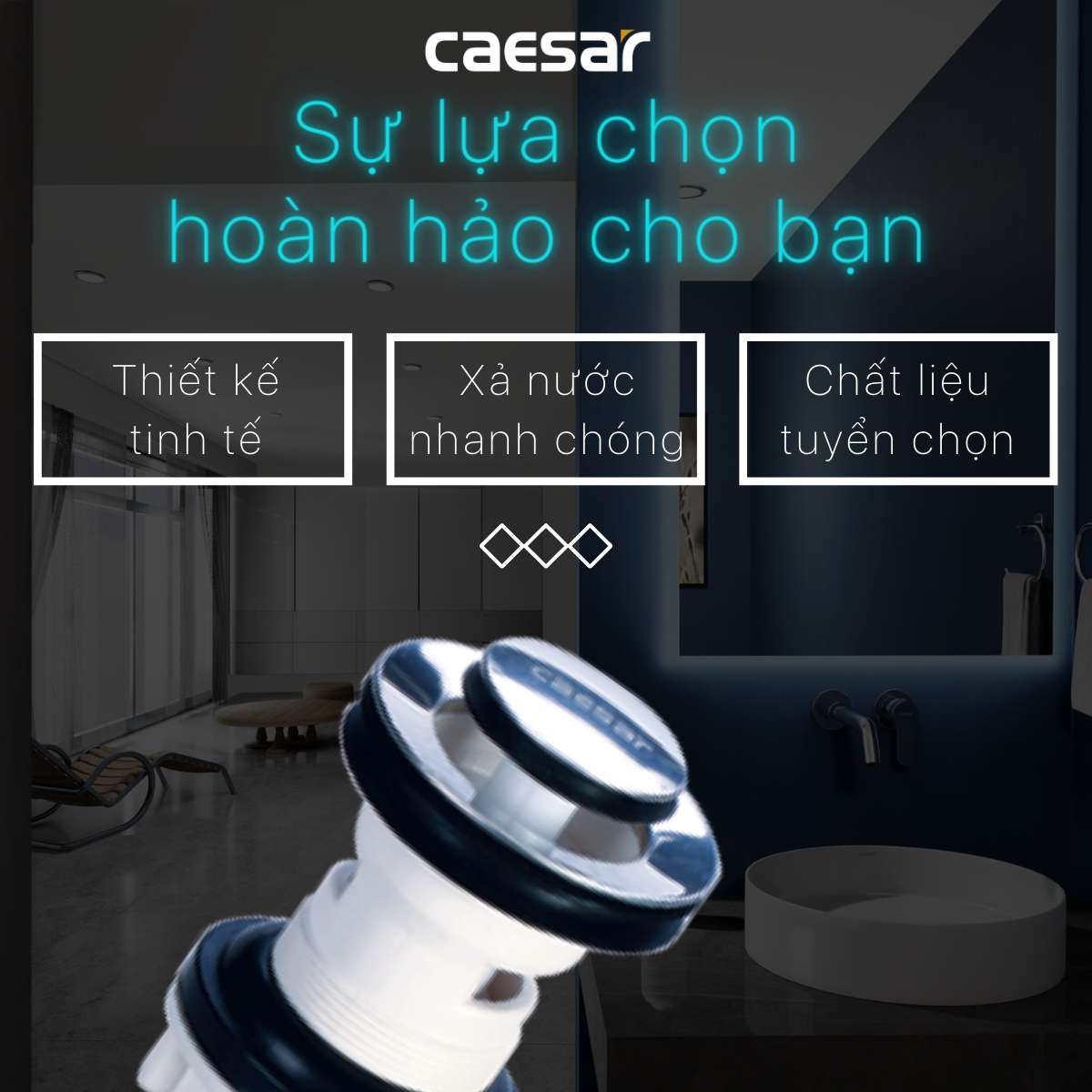 Bộ xả nhấn Caesar BF605 - Ảnh 7