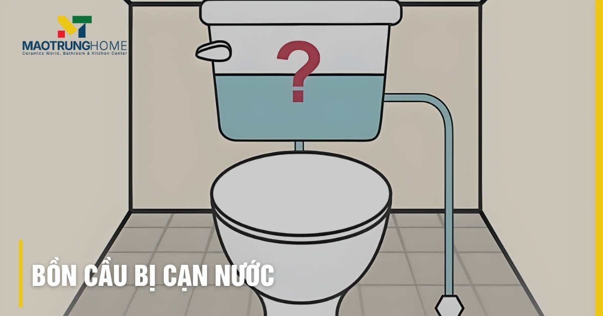 Bồn cầu bị cạn nước: Phân biệt nguyên nhân và cách khắc phục