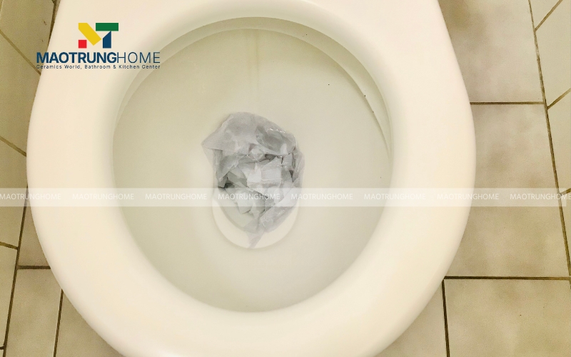 Tắc nghẽn đường ống thoát của bồn cầu