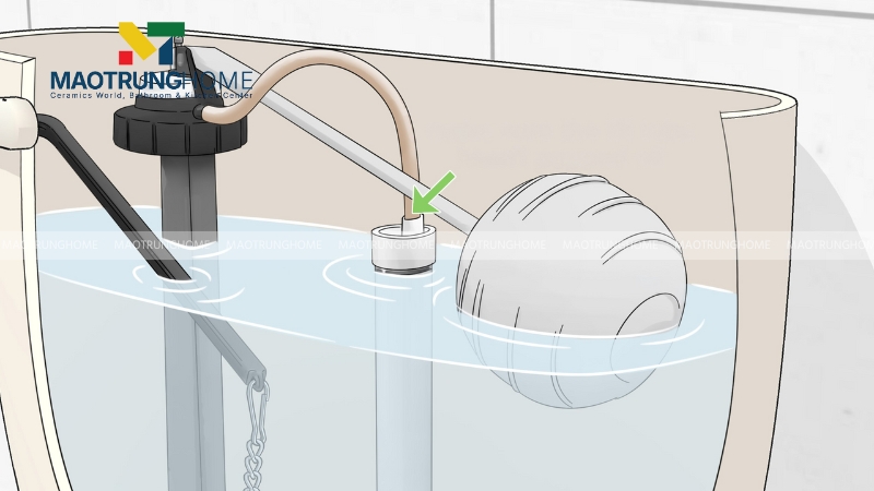 Nguyên nhân và cách xử lý phao nước đặt quá cao