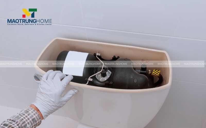 Điều chỉnh phao bồn cầu để tăng mực nước trong két