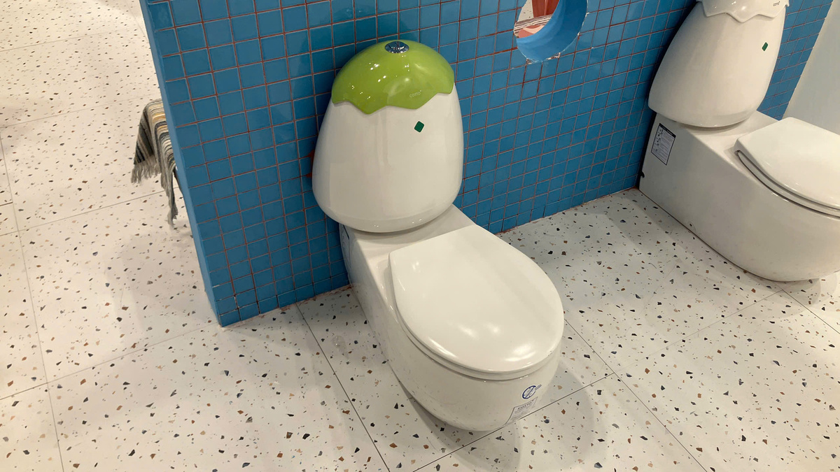 Bồn cầu 2 khối trẻ em thoát ngang dòng Googai COTTO C15017 - Ảnh 9