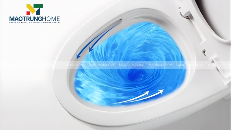 Xả Siphon Jet cuốn trôi chất thải cứng đầu hiệu quả