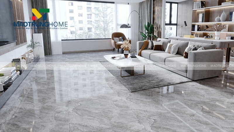 Mẫu gạch lát nền phòng khách sang trọng