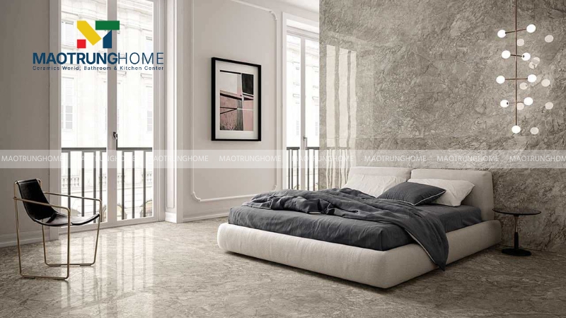 Mẫu gạch lát nền phòng ngủ ấm áp