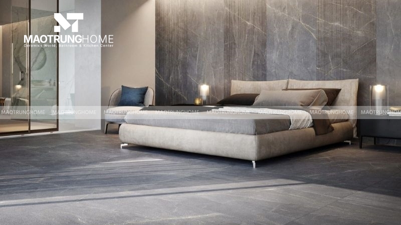 Mẫu gạch lát nền phòng ngủ ấm áp, thư giãn