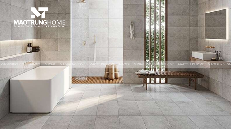 Gạch lát nền nhà tắm, nhà vệ sinh chống trơn trượt