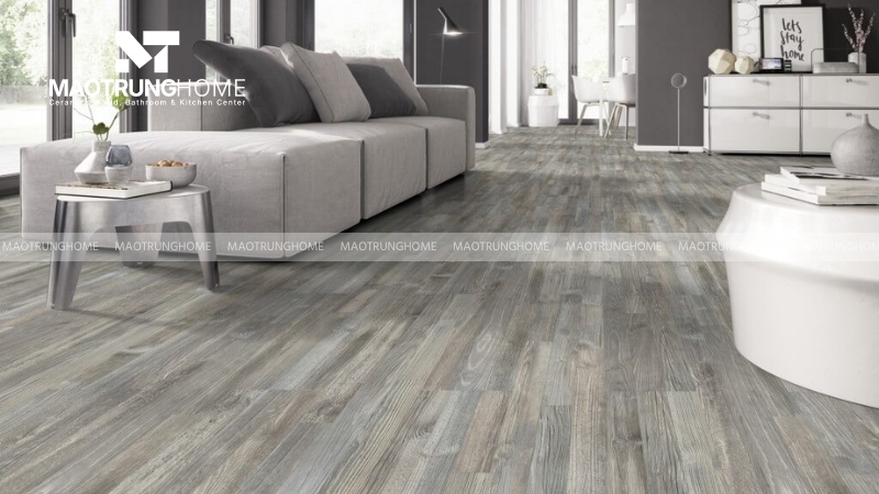 Gạch lát nền vân gỗ cho phòng khách thêm phần ấm cúng