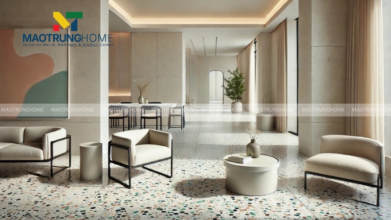 Gạch lát nền Terrazzo tạo điểm nhấn