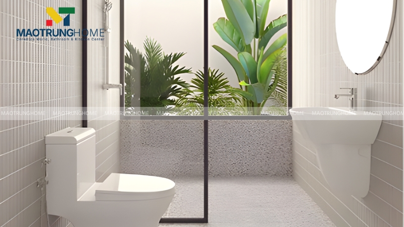 Bạn không nên đặt bồn cầu ở khu vực cửa sổ nhìn ra ngoài