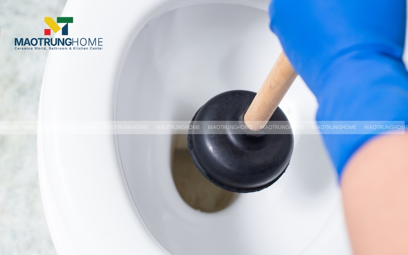 Chỉ vứt giấy vệ sinh (loại dễ tan) và chất thải của con người vào bồn cầu để tránh tình trạng bị nghẹt