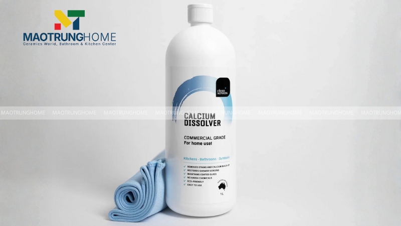 Cách làm trắng gạch nhà vệ sinh bằng dung dịch tẩy cặn canxi