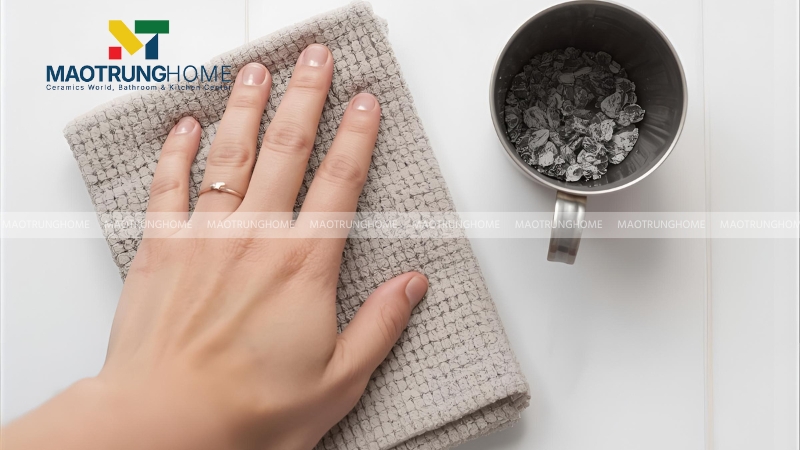 Cách làm trắng gạch nhà vệ sinh bằng tro bếp
