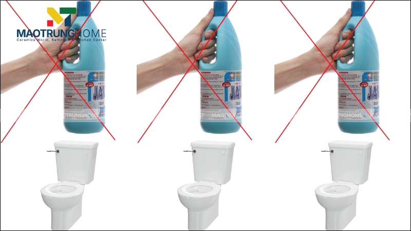 Bạn không nên sử dụng các dung dịch tẩy rửa có tính kiềm cao