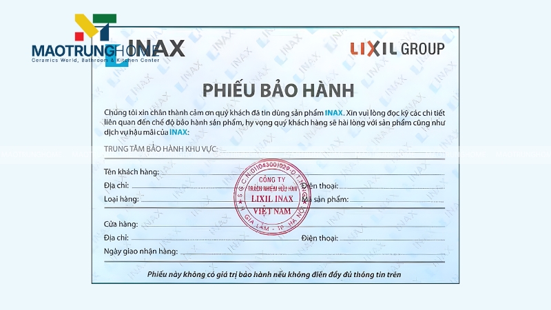 Kiểm tra phiếu bảo hành và tài liệu đi kèm