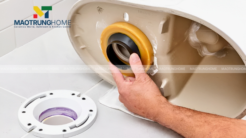 Lắp gioăng cao su (đế thải)