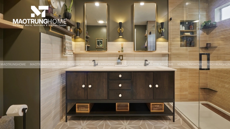 Cách thiết kế nhà vệ sinh vừa (4m² - 8m²)