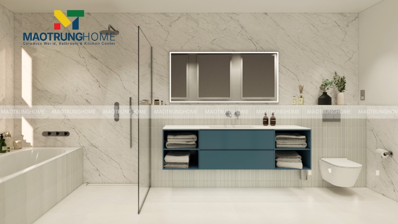 Cách thiết kế nhà vệ sinh lớn (trên 8m²)