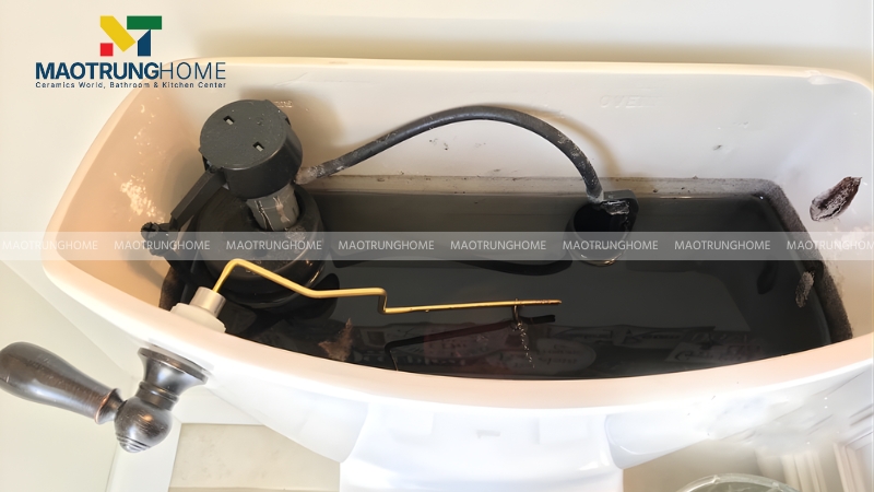 Đường ống nước trong nhà bị ăn mòn cũng khiến két nước có cặn đen