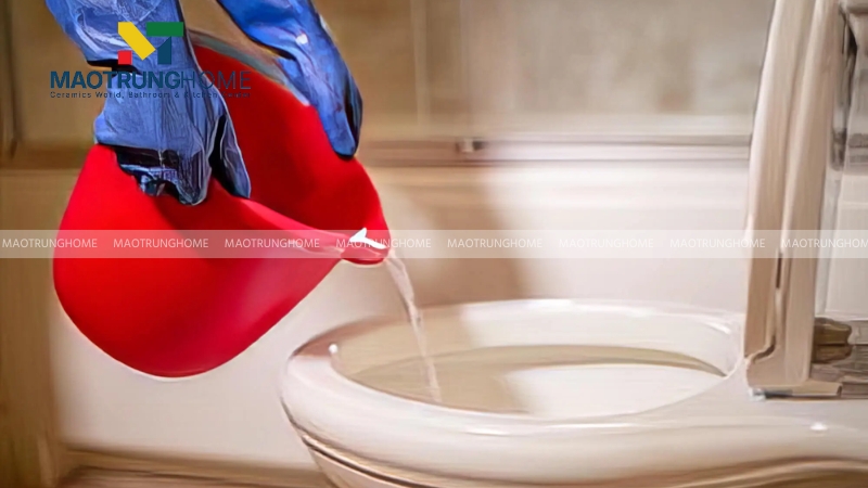 Phương pháp 1: Sử dụng áp lực từ xô nước nóng