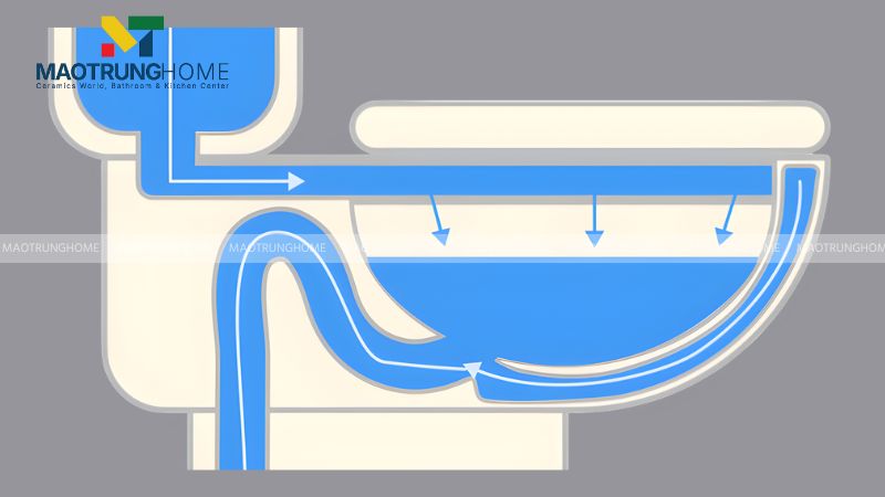 Siphon là đoạn ống thoát có dạng uốn cong hình chữ S bên trong thân bồn