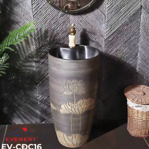 Chậu Sứ Mỹ Thuật Trụ EV-CĐC16