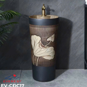 Chậu Sứ Mỹ Thuật Trụ EV-CĐC17