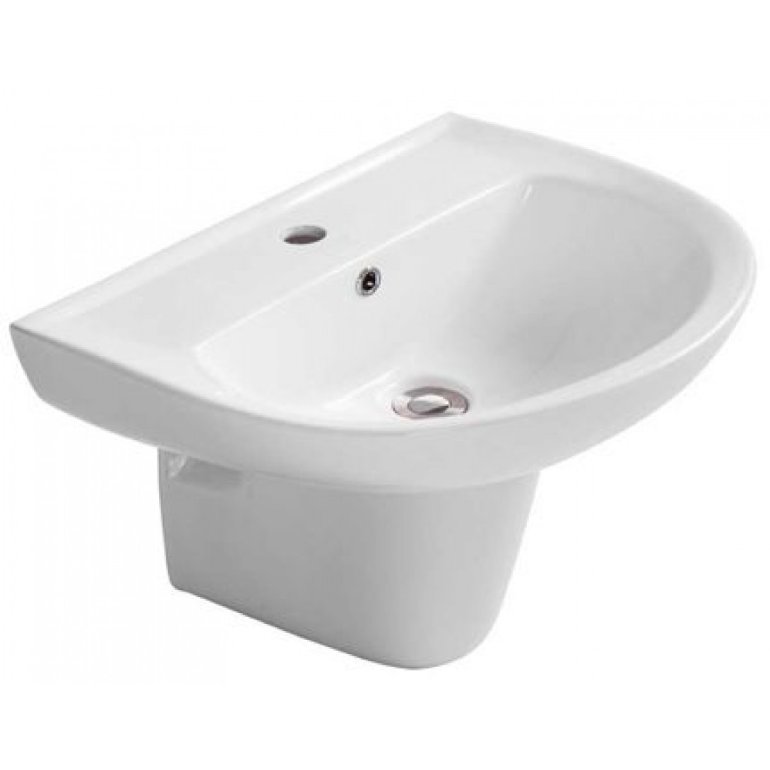 Chậu Lavabo COTTO C000606OS/C400000OS Treo Tường Chân Ngắn Belen - Ảnh 2