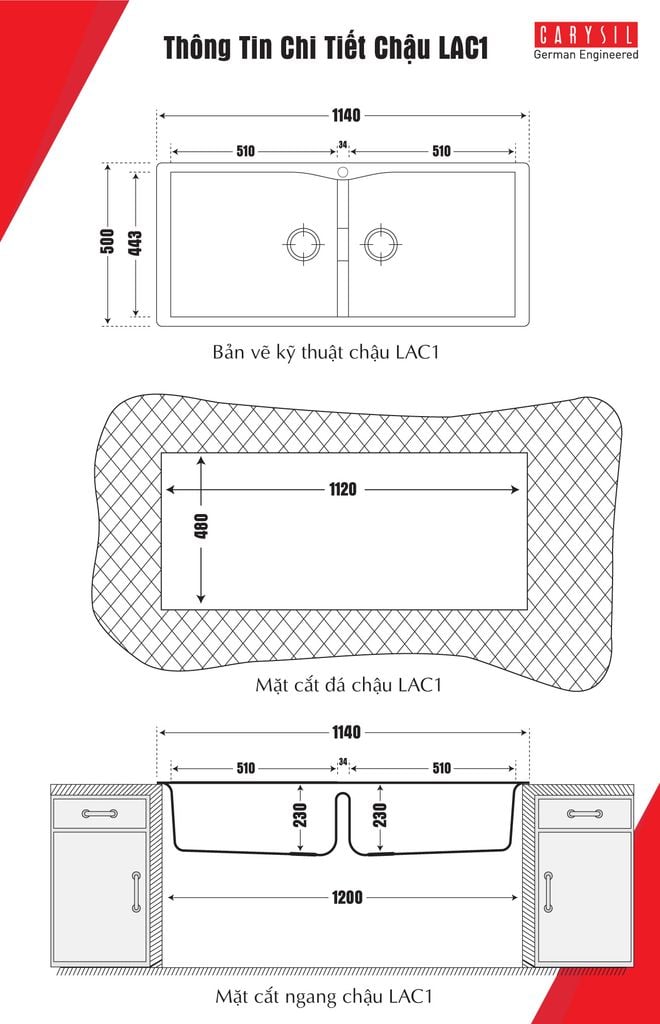 Chậu rửa chén LAC1 - Ảnh 14