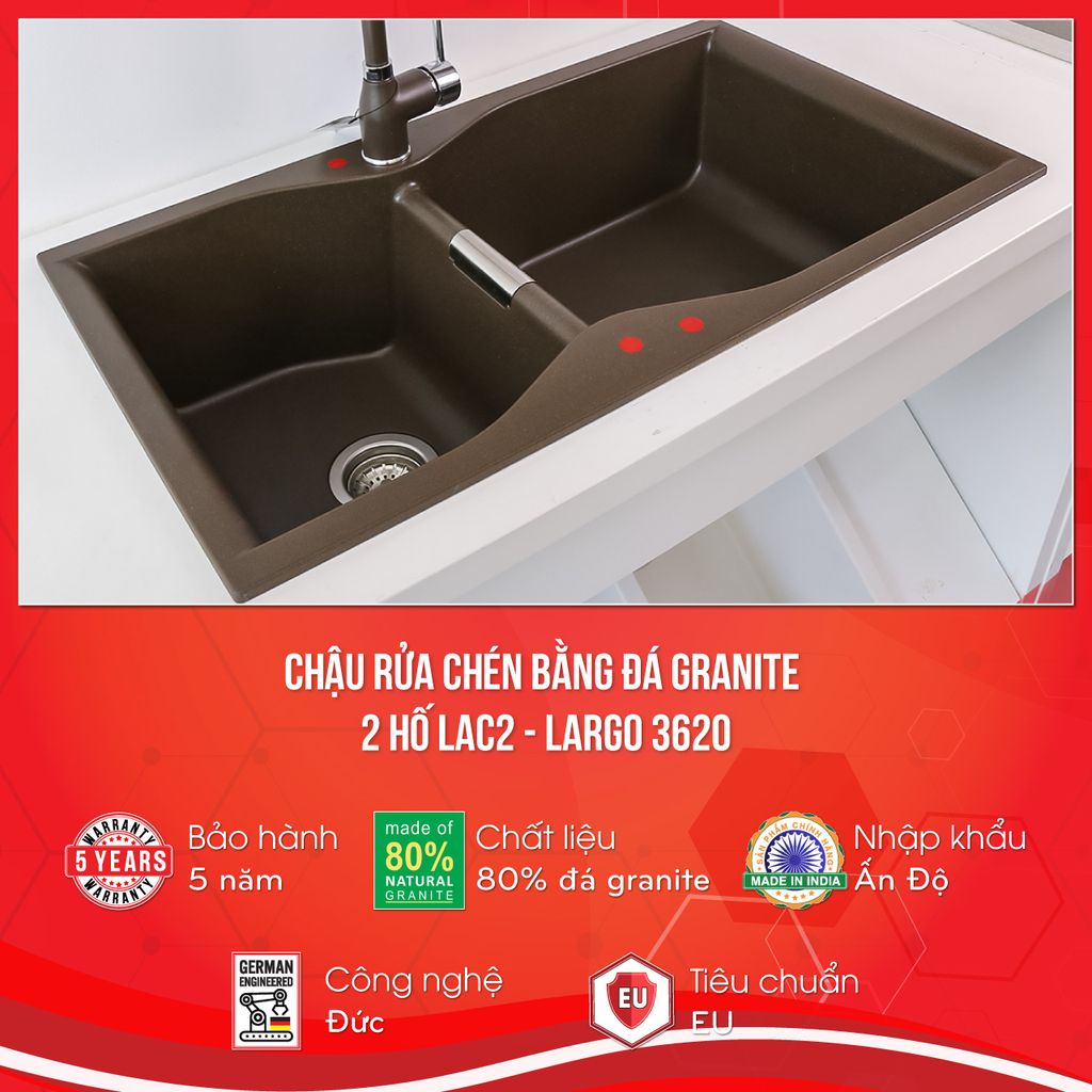 Chậu rửa chén LAC2 - Ảnh 3