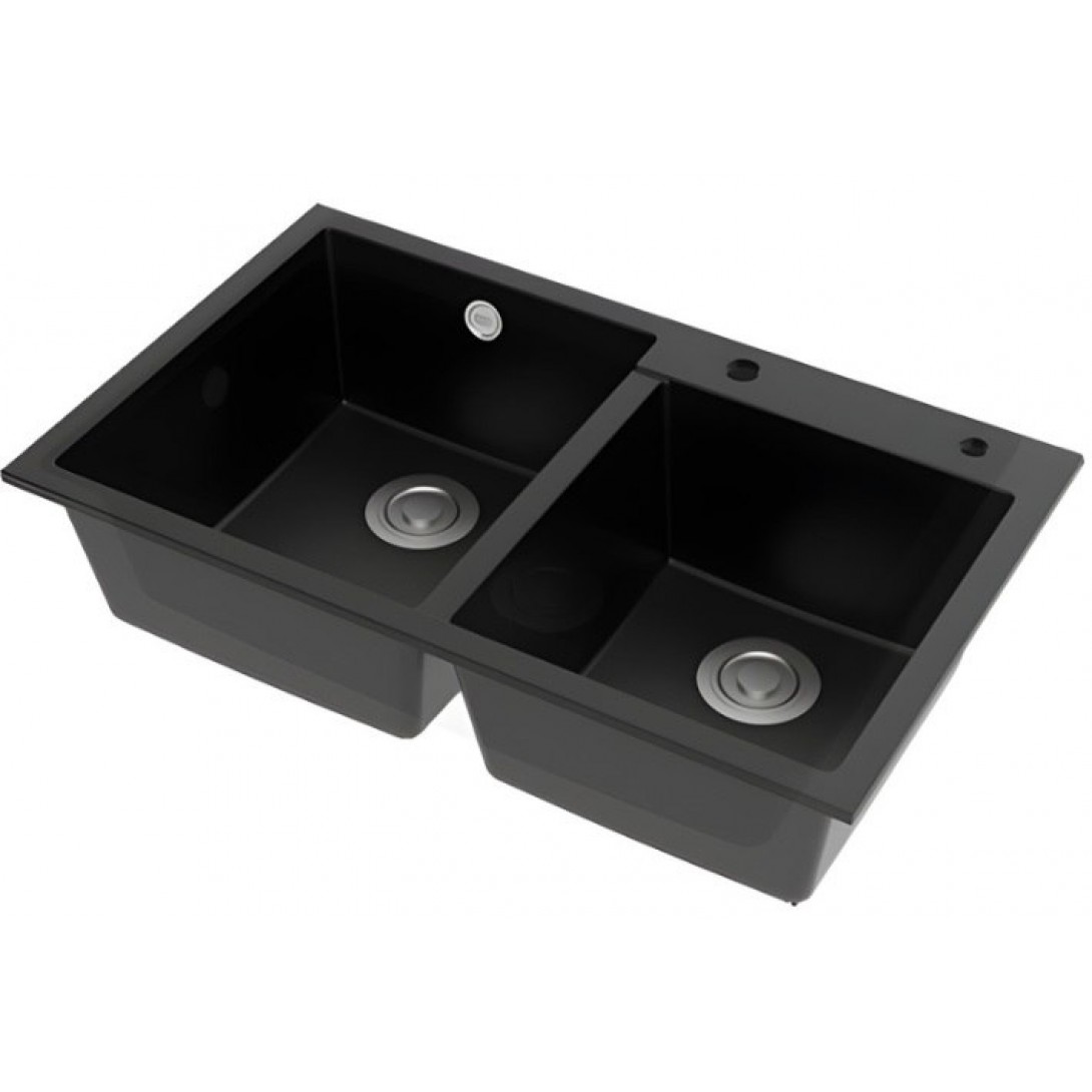 Chậu Rửa Chén Bát American Standard FFASX902 1013672430 Hai Hộc Màu Đen - Ảnh 2