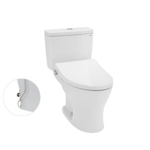 Bàn cầu hai khối, nắp đóng êm kèm vòi rửa TCW1211A CS735DE4 cao cấp, chính hãng | TOTO