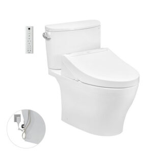 Bàn cầu hai khối kèm nắp rửa điện tử WASHLET dòng C5 CS767RW14 cao cấp, chính hãng | TOTO