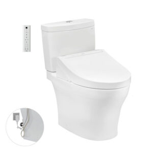 Bàn cầu hai khối kèm nắp rửa điện tử WASHLET dòng C5 CS769DRW14 cao cấp, chính hãng | TOTO
