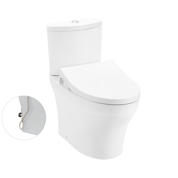 Close-Coupled Toilet with Eco-washer Seat & Cover TCW1211A CS838DE4 premium authentic | TOTO