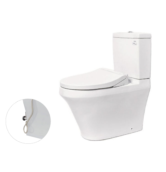 Close-Coupled Toilet with Eco-washer Seat & Cover TCW07S CS948DE2 premium authentic | TOTO