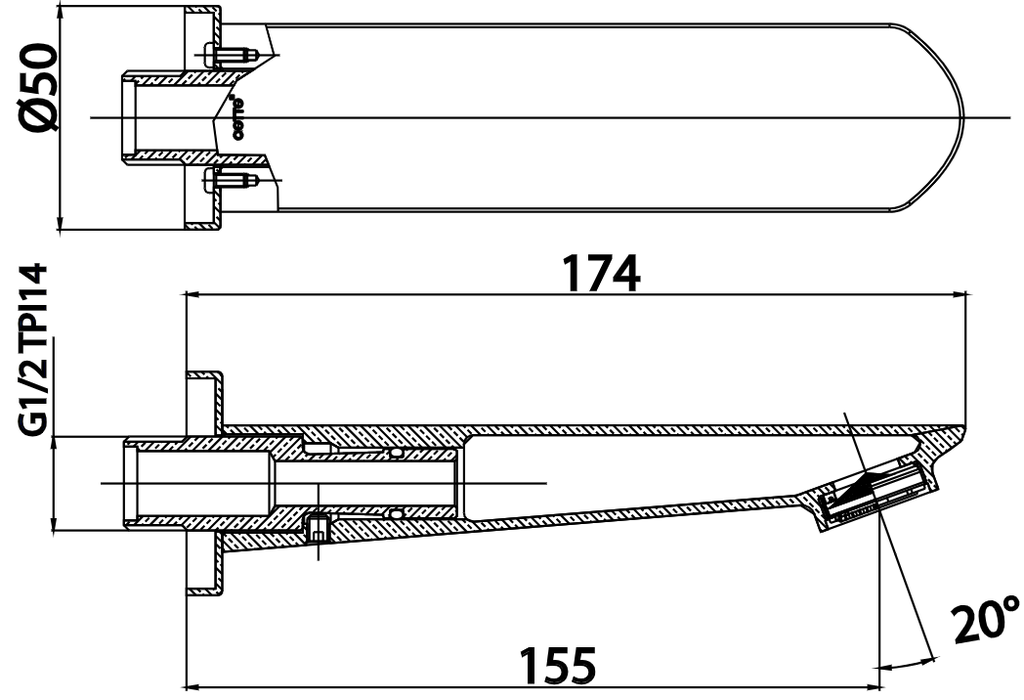 CT6101 - Đầu vòi xả xô COTTO WALTZ - Ảnh 3