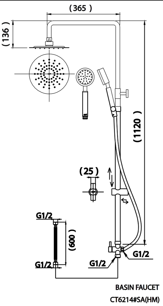 CT6214#SA(HM) - Cần sen cây COTTO TITUS - Ảnh 3