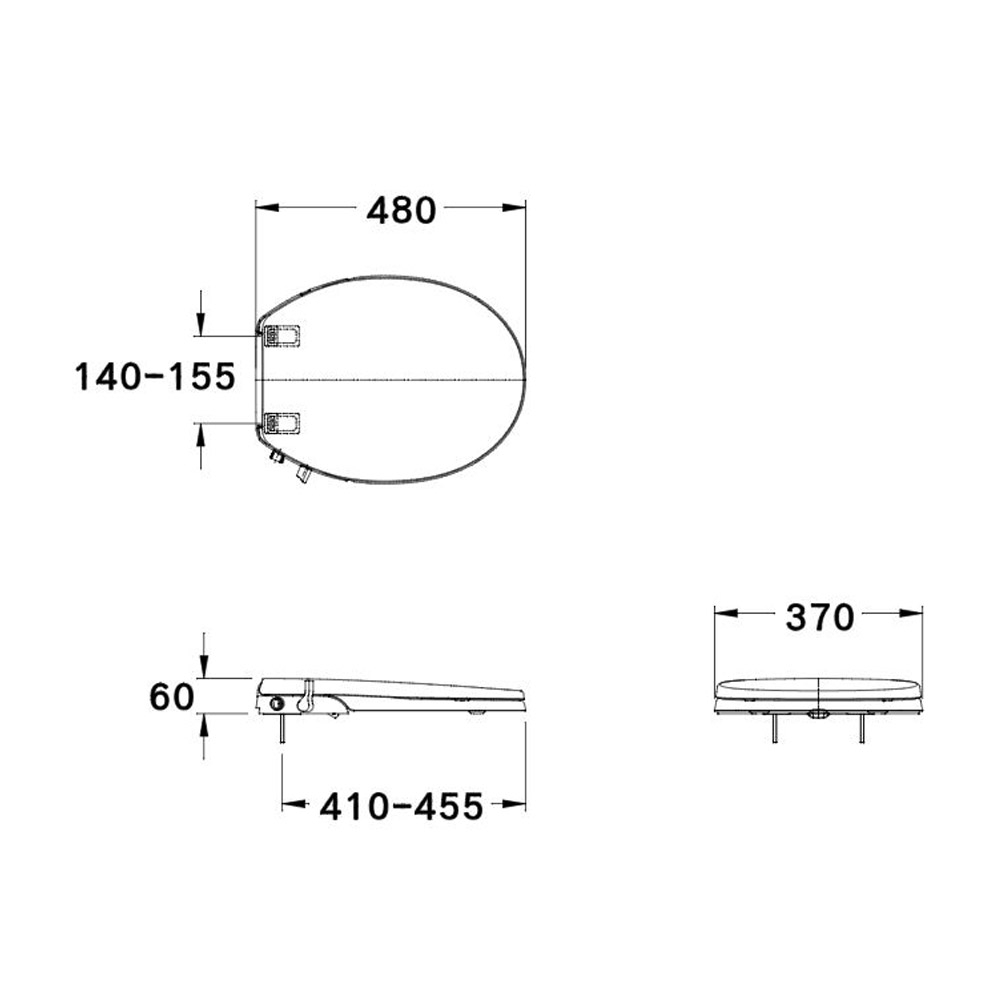 CVN92203 Nắp rửa cơ dạng nắp tròn COTTO - Ảnh 3