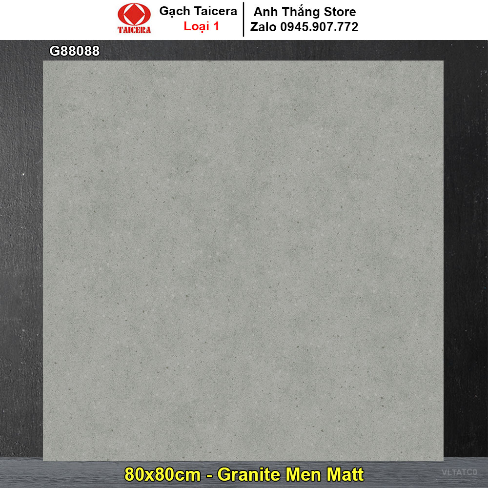 Gạch 80x80 Taicera G88088 Ghi Xám