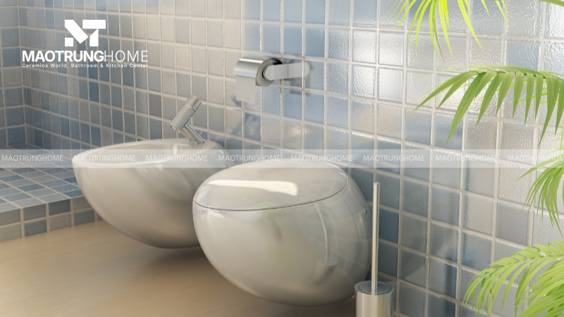 Mảng tường gạch kính tạo điểm nhấn hiện đại và sang trọng